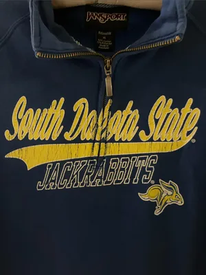 Jansport South Dakota State University Jackrabbits Blue and Gold Quarter Zip XL thumbnail 3