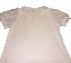 White Short Sleeve Top Size L thumbnail 1