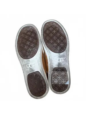 UGG Fierce Geo Perforated Suede Slip-On Sneakers Shoes Tan Women's Size 7.5 thumbnail 6