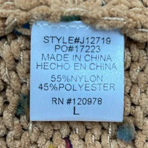 Entro women's L chunky confetti Popcorn Sweater Cardigan w/front pockets thumbnail 6