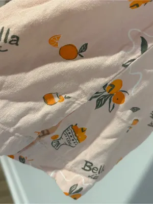Wild fable linen blend orange print Bella Via wide leg pull on pants‎ pink XXS thumbnail 5