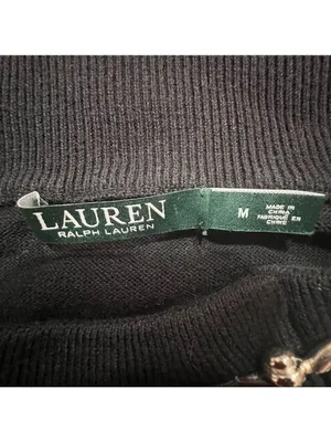 Lauren Ralph Lauren Black Sweater with Buckle Accent Size M thumbnail 9