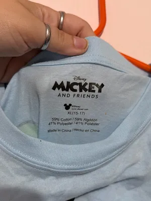 Disney Light Blue Tee with Small Mickey Graphic thumbnail 3