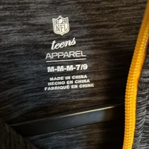 NFL teams apparel grey zip up STEELERS jacket size M 7/9 thumbnail 5