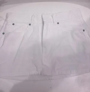 White jean skirt from golden dream boutique, size small thumbnail 1