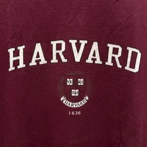 Harvard University Gildan Burgundy T-Shirt‎ College Student Small 100% Cotton thumbnail 2