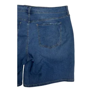 Terra & Sky Blue Denim High-Ruse Women Bermuda Plus Size 22W Cotton Stretch thumbnail 6