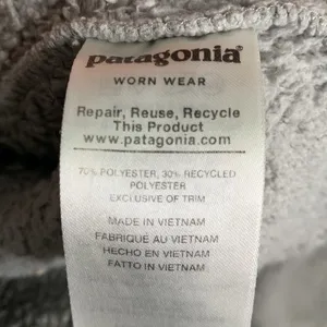 Patagonia Women's Salt Grey Los Gatos 1/4-Zip Fleece Pullover W-845 Sz M thumbnail 6