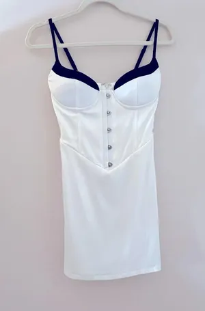 NWOT Superdown Livia Mini Dress in White, size XS thumbnail 4