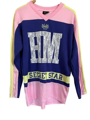 Disney Hannah Montana Secret Star Jersey Long Sleeve Top Women’s Size Small thumbnail 1