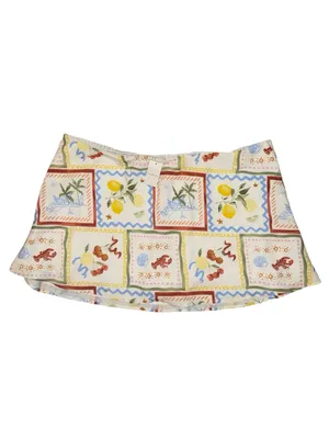 Abercrombie & Fitch The A&F Sienna Mini Skort NWT women’s size XXL tile print thumbnail 2