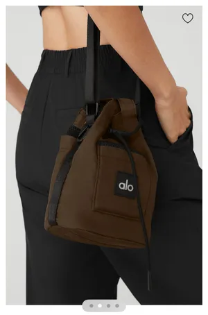 Alo Yoga Crossbody Bucket Bag Espresso thumbnail 3
