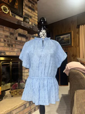 Dalin. Light Blue Blouse Size M thumbnail 2