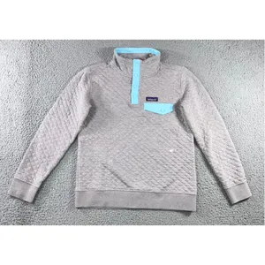 Patagonia Quilted Snap-T‎ Pullover Women S Gray Organic Cotton Layering Outdoor thumbnail 2