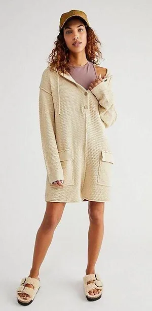 Free People Beach Ryleigh Sweater Romper thumbnail 1