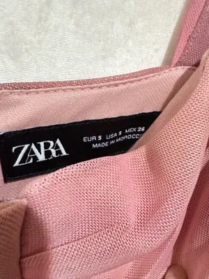Zara Ruched Mini Dress - Dusty Rose Size Small thumbnail 6