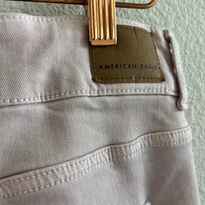 American Eagle Stretch Super Hi-Rise Flare Pink 10 thumbnail 6