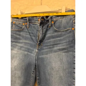 Madewell Cali Demi-Boot Jeans Womens 30 High Rise Raw Hem Medium Wash Blue Flare thumbnail 4