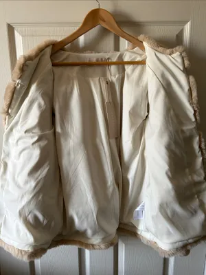 Anthropologie Keepsake the Label Ariel Faux Fur Coat Jacket in Crème Sz Med thumbnail 11