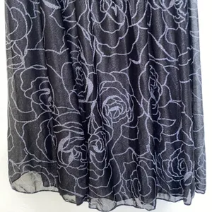 Metrowear Black Floral Maxi Shimmer Skirt thumbnail 2