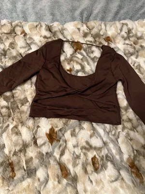 Altar'd State Stretchy dark brown long sleeve thumbnail 2