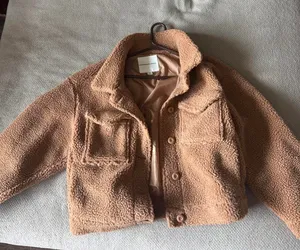 American Eagle Brown Sherpa Jacket thumbnail 1