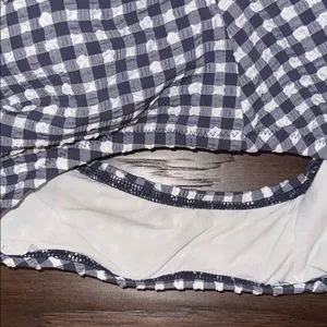 J Crew Blue and White Gingham Swimsuit thumbnail 5