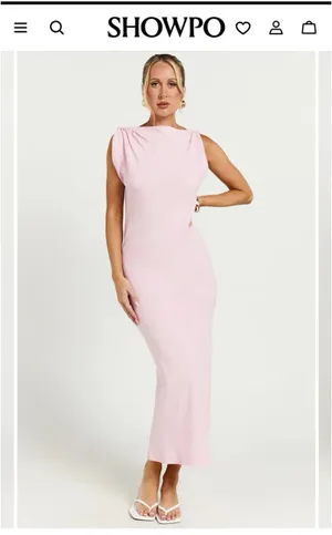 NWT SHOWPO linen blend dress size 4 thumbnail 3