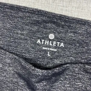 Athleta Leggings Womens L Gray Capri Flecked Nylon Polyester Spandex Yoga thumbnail 2