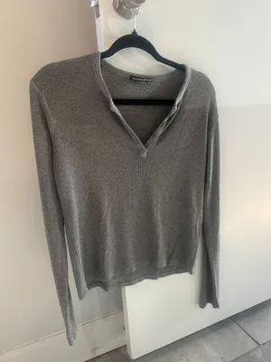 Brandy Melville Gray Lightweight Sweater thumbnail 1