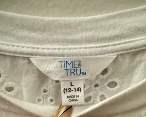 White Cotton Short Sleeve T-Shirt Large thumbnail 4