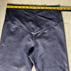 OFFLINE by Aerie Crossover Leggings Womens XL Navy Blue Crackle Yoga‎ Pilates thumbnail 2