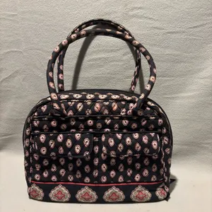 Vera Bradley Multi Compartment Large Shoulder Tote Bag with matching Wristlet thumbnail 2