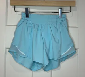 Lululemon Icing Blue Hotty Hot 4” - Size 0 thumbnail 1