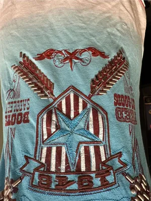 Panhandle Slim Broken Arrow Trading Co. Ombre Western Tee – Size Small thumbnail 3