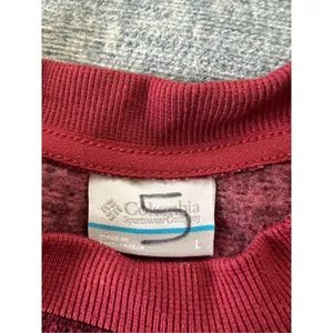 Columbia Marsala Red Houndstooth Chillin Pullover Sweater Large thumbnail 4