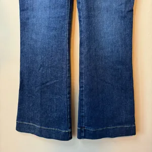 Spanx Size Large Flare Jeans With Patch Pockets in Authentic Blue thumbnail 4