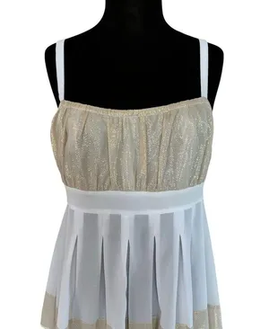 Cache Metallic Silk Ruched Cami Top New Sheer Illusion Empire Waist NWT $118 thumbnail 1