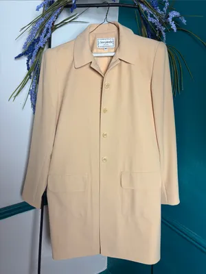 Lena Gabrielle Women's Cream Single-Breasted Trench Coat thumbnail 1
