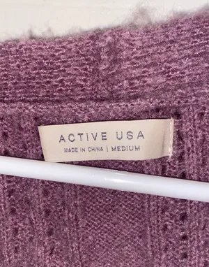 Purple Knit Cardigan Size M thumbnail 3