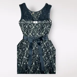 Betsy‎ and Adam Black Floral Lace NWT Cocktail Party Mini Dress Size 4 thumbnail 6