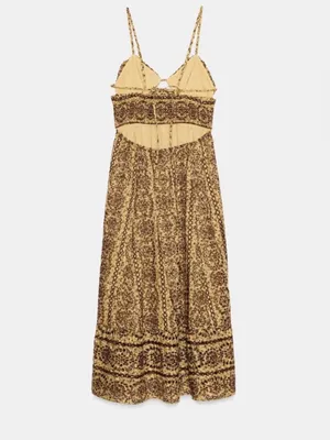 Zara embroidery eyelet cut out maxi dress thumbnail 7