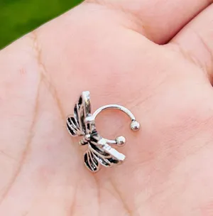 Silver Tone Butterfly Ear Cuff thumbnail 3