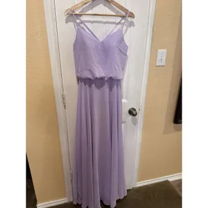 White House | Black Market Leah Floor Length Spaghetti Straps Chiffon Bridesmaid Dresses size 4 thumbnail 5