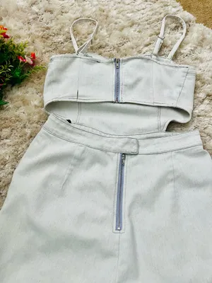 Blue Blush Denim Jumper thumbnail 6