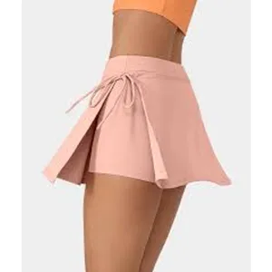 NWT Halara‎ Everyday Softlyzero Airy Mid Rise Tie Side A Line 2-in-1 Mini Skirt thumbnail 9