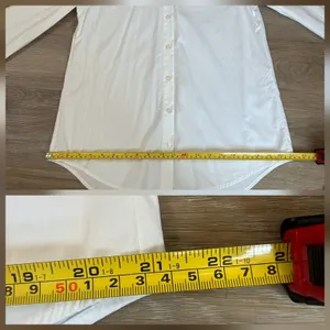 Kal Rieman Ginna Tailored Shirt Button Down Size 2 White Classic Preppy Designer thumbnail 7