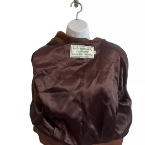 Jolly Lumbuck Leather Jacket Womens Size Xs Brown Zip Up Jackson Hole Wyoming thumbnail 9