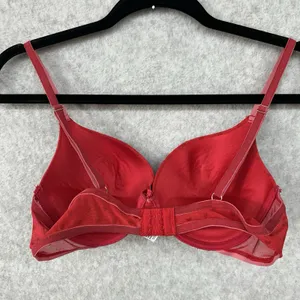 TALLA Women’s Size 36C Red Heart Padded Underwire Bra With Bow And Faux Pearl thumbnail 6