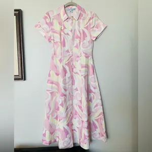 NWT Hill House Lily Candy Kaleidoscope Pink Dress Size XXS thumbnail 2